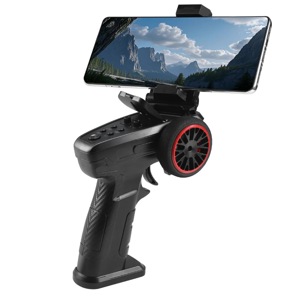 Mini FPV RC Car with WiFi Camera & Gyro Stabilization 1/64 Wltoys 6401-C Wifi Full Proportional - Silver