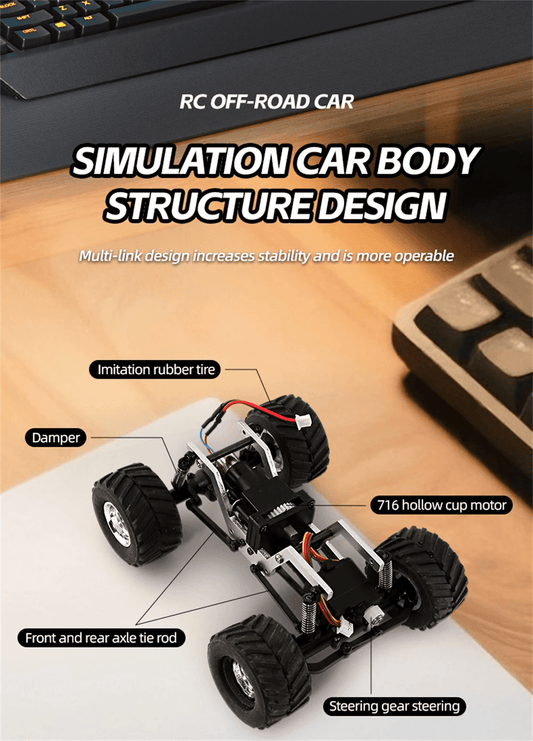 JABAILE 3602 1/36 4WD 2.4G Radio Controlled Off Road Vehicles Mini Crawler Car Lipo Battery Lights RTR RC Toys Model Gift Hobby Model