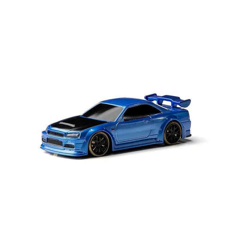 Turbo Racing C64 1:76 micro drift RC car - blue Skyline-style body
