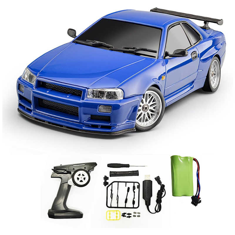 LDRC 1899 1/18 Scale GTR R34 RC Drift Car – Alloy Body + Gyro