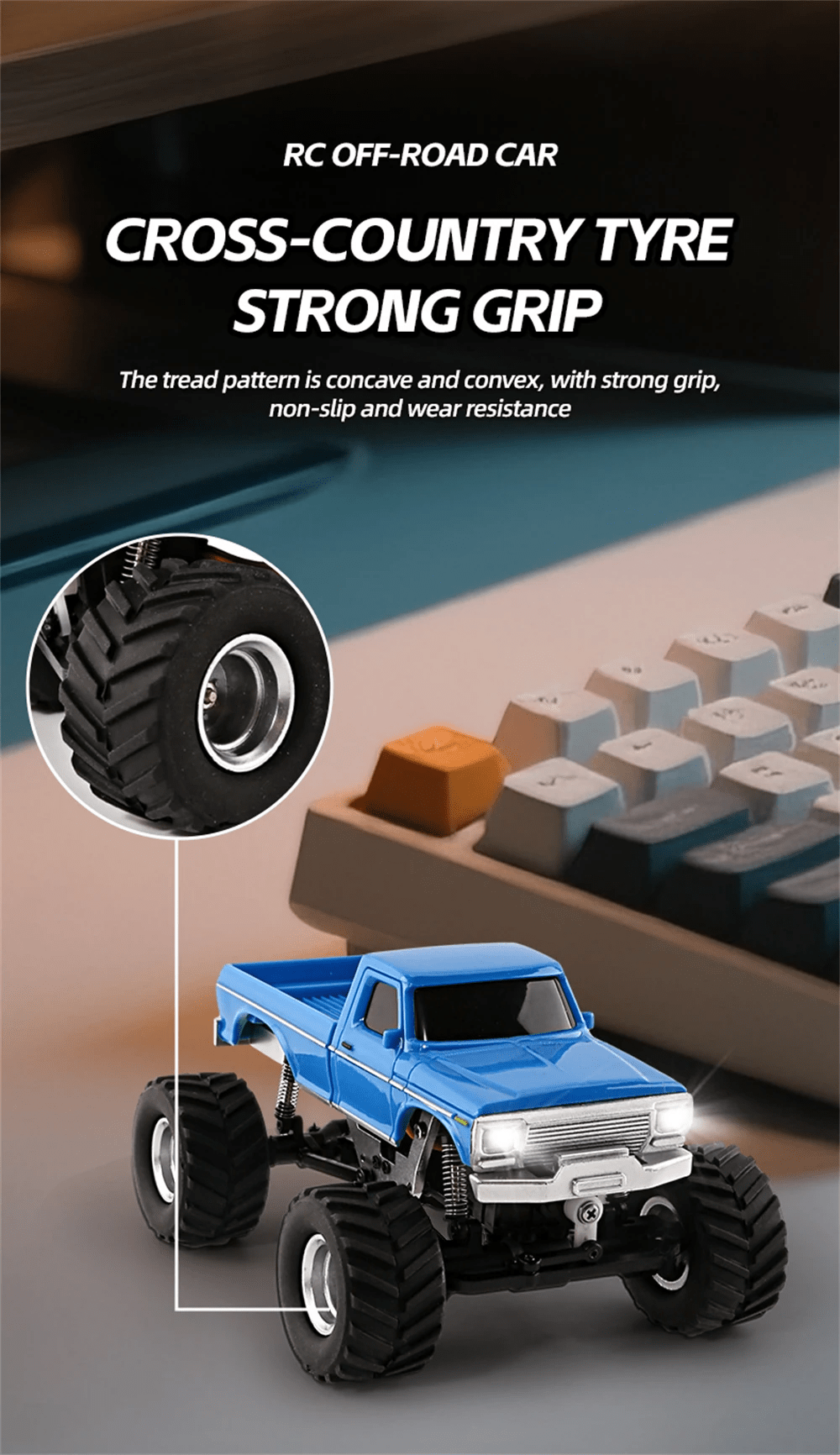 JABAILE 3602 1/36 4WD 2.4G Radio Controlled Off Road Vehicles Mini Crawler Car Lipo Battery Lights RTR RC Toys Model Gift Hobby Model