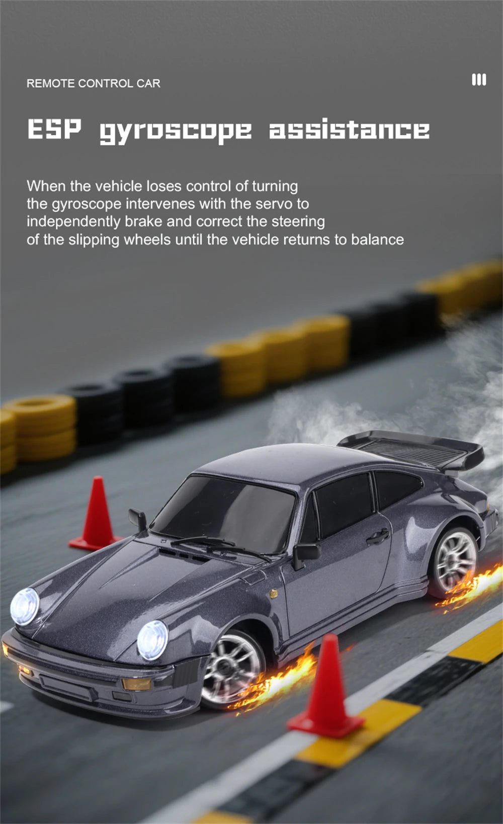 RC Drift Car LDRC LD 1898 1/18 Scale with Gyro