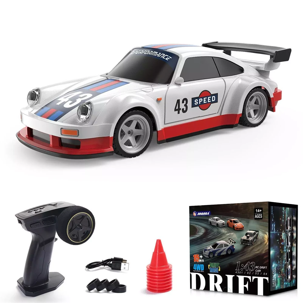 Mini RC Drift Car – 1:43 Scale 4WD | Built-in Gyro | BMW M3 / Porsche / Nissan Skyline