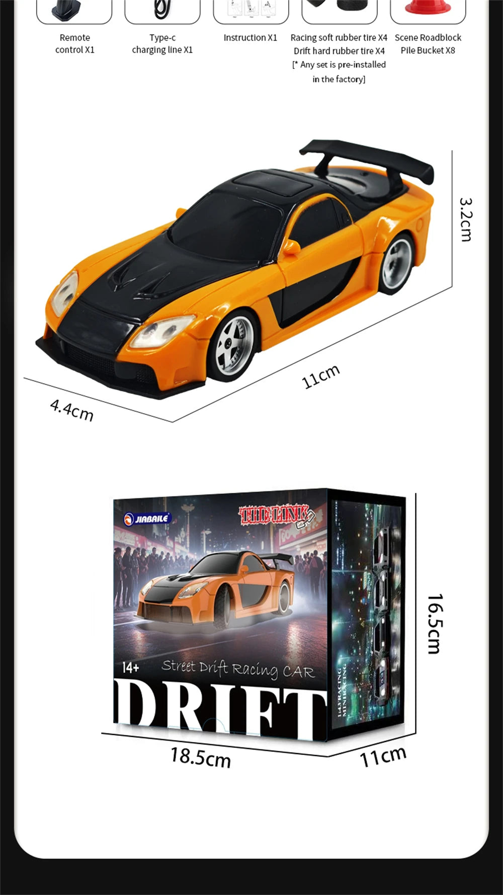 Mini RC Drift Car – 1:43 Scale 4WD | Built-in Gyro | BMW M3 / Porsche / Nissan Skyline