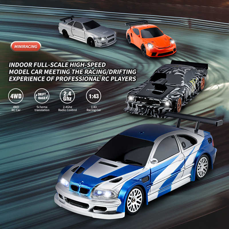 Mini RC Drift Car - 4WD 1:43 15KM/h Jiabaile 4301 with Gyro
