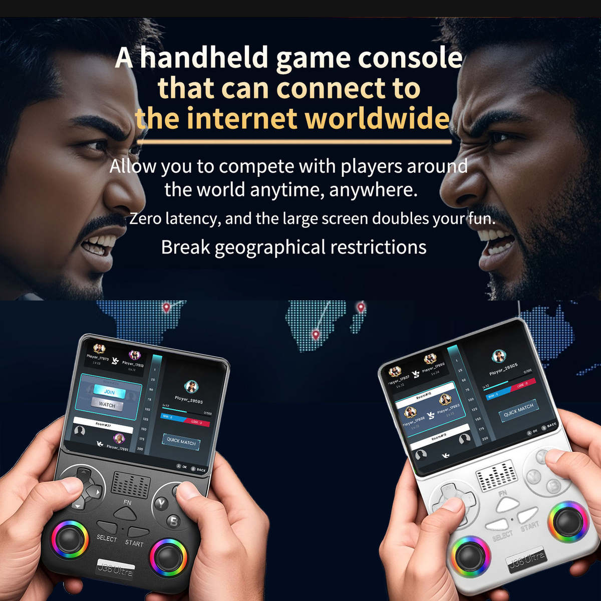 J36 Ultra online multiplayer - play arcade classics against players worldwide over WiFi