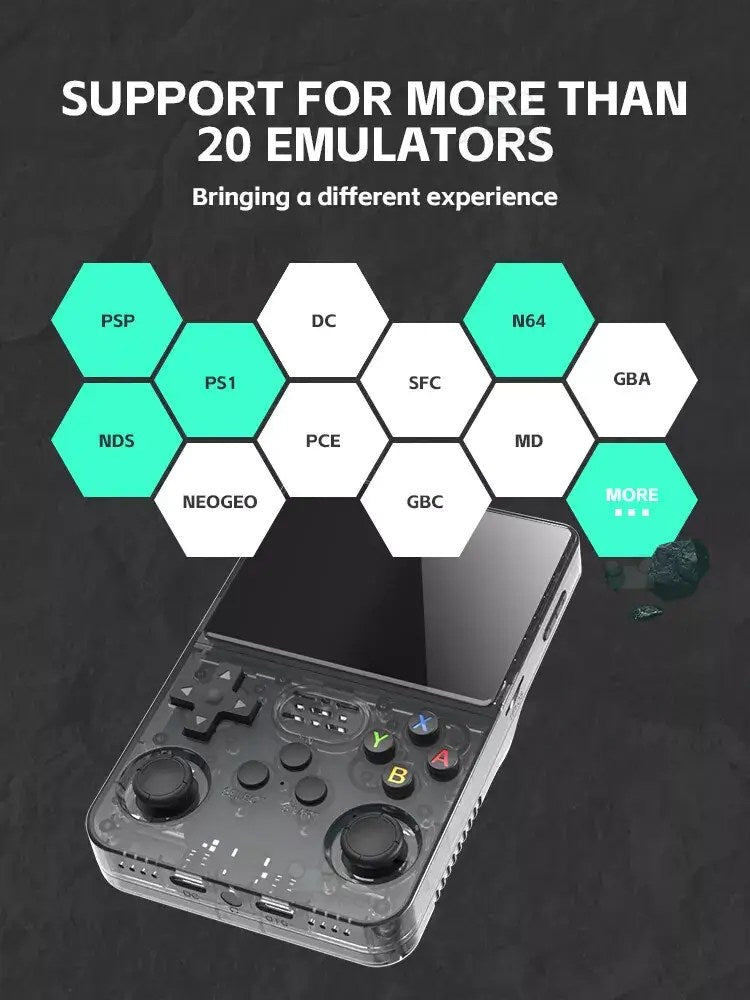 HN-R36S-WiFi Handheld Retro Game Console - 64GB, 3.5-inch Display - Built-in WiFi, No Dongle Needed