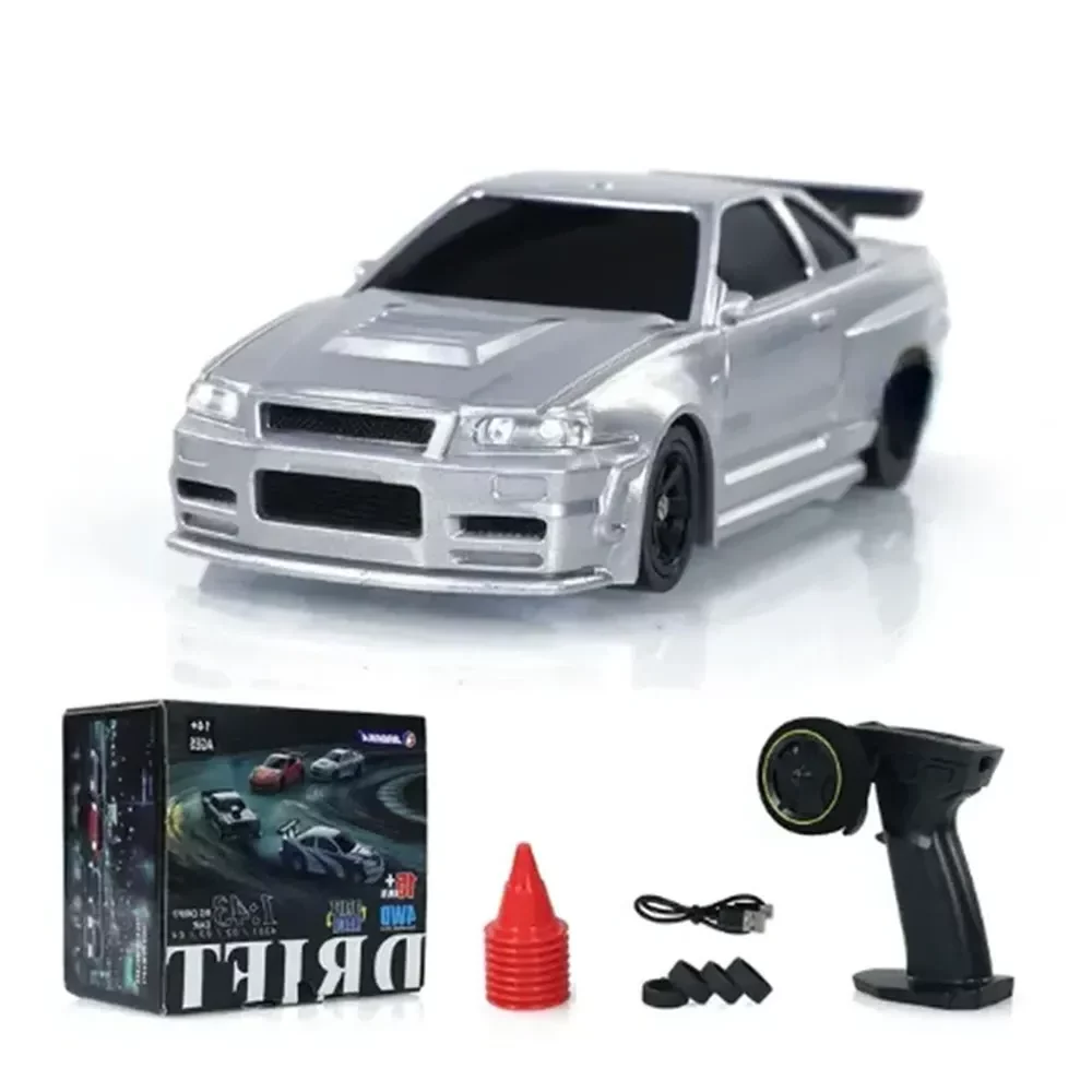 Mini RC Drift Car – 4WD 1:43 15KM/h Silver – With GYRO